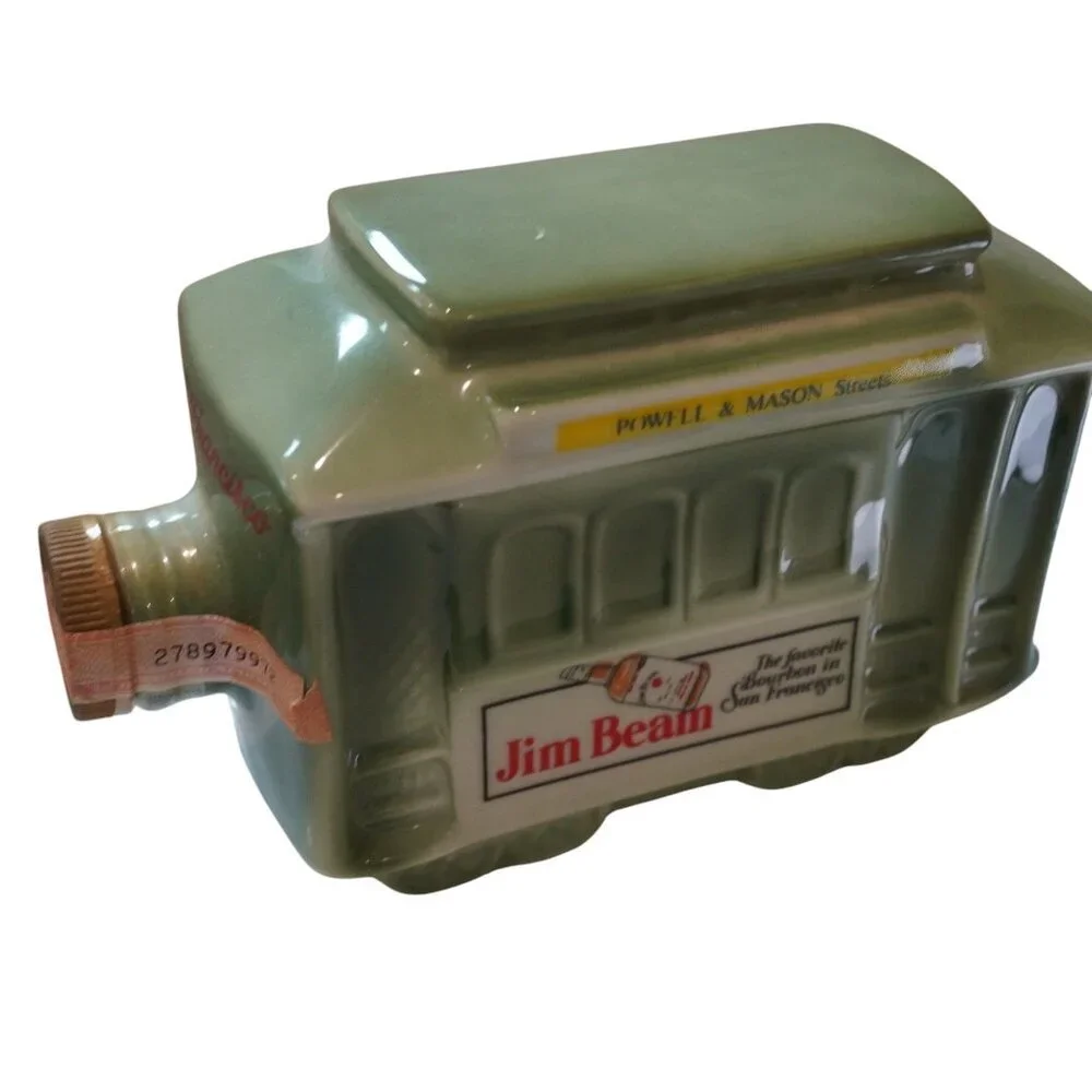 Vintage Jim Beam 1968 Whiskey Bottle Powell & Mason Trolley Cable Car San Franci